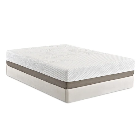 Twin Extra Long 12" Gel Memory Foam Mattress and 8" RTA Foundation